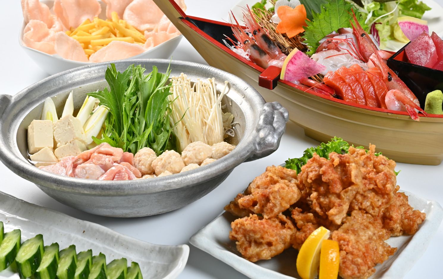 いろは名物和風ザンギと船盛４点刺身宴会